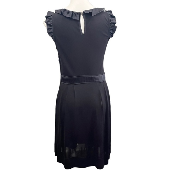 marc by Marc Jacobs Black Ruffle & Bow Dress, M Size - Picture 4 of 11